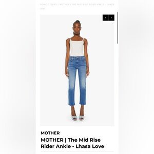 NWT MOTHER “The Mid Rise Rider Ankle” in Lhasa Love Jeans